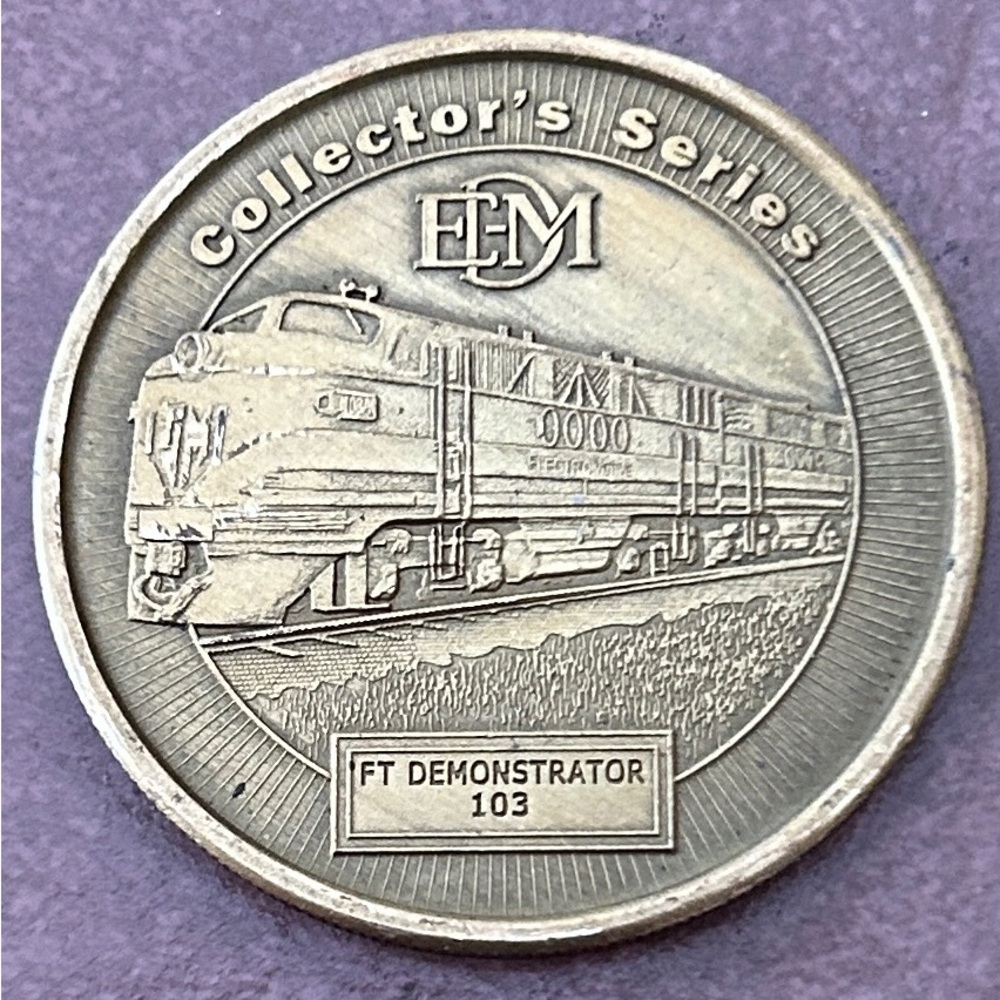 EMD Collector's Series Coin brass, train railroad collection series